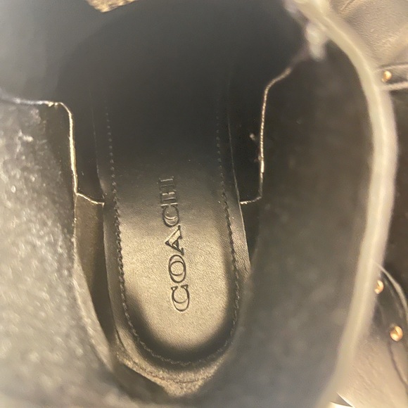 COACH LORY Leather bootie black 7.5B - Picture 12 of 15